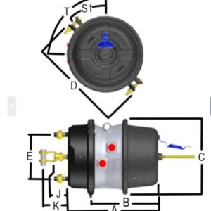Haldex GC3036LCW Brake Actuator | Spring Brake Chamber - New
