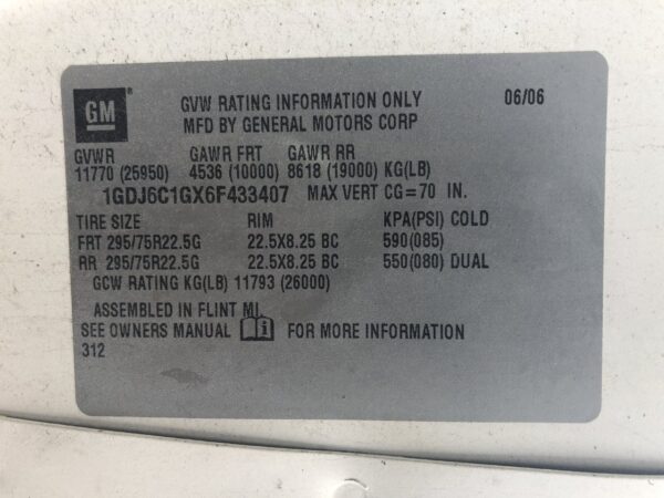 2006 GMC C6500 Parts Unit: Truck Dsl Sa - Image 4
