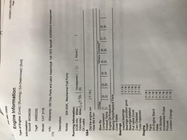 1998 GMC C6500 Parts Unit: Truck Dsl Sa - Image 2