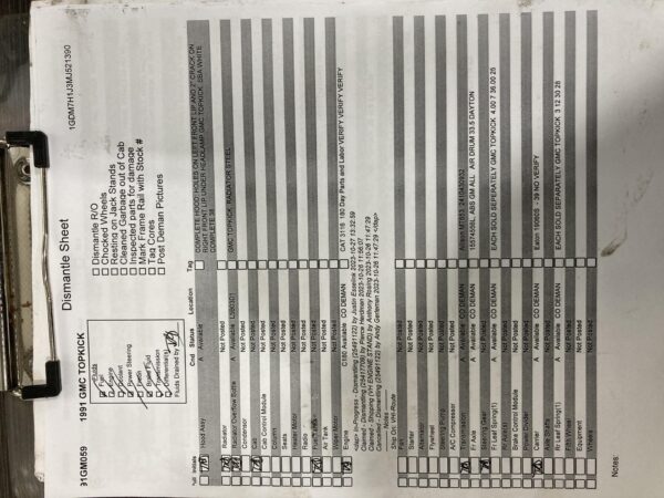1991 GMC TOPKICK Parts Unit: Truck Dsl Sa - Image 3